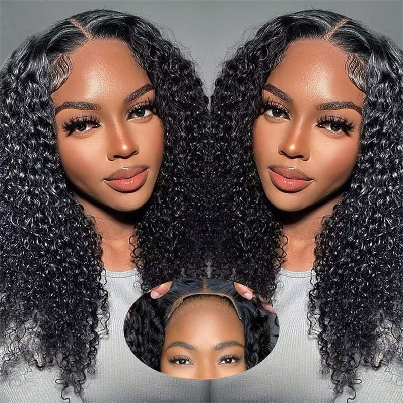 6x6 Lace Closure Wigs Human Hair Ready to Wear and Go Glueless Wigs Human Hair Kinky Curly Human Hair Wigs - Perismoda Hair