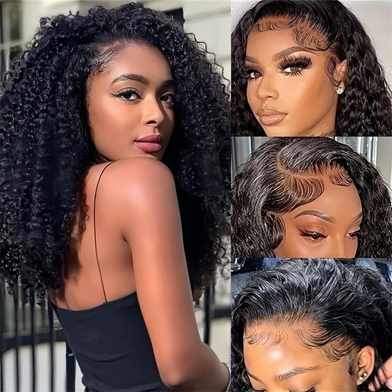 6x6 Lace Closure Wigs Human Hair Ready to Wear and Go Glueless Wigs Human Hair Kinky Curly Human Hair Wigs - Perismoda Hair