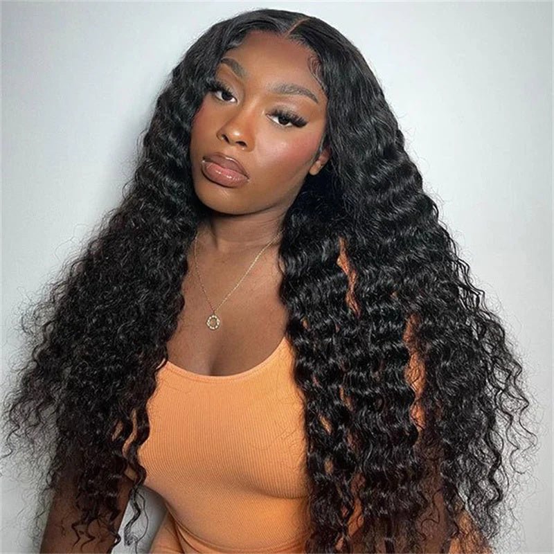 6x6 Wear and Go Glueless Wigs Pre Plucked Deep Wave Lace Front Wigs Human Hair for Women - Perismoda Hair