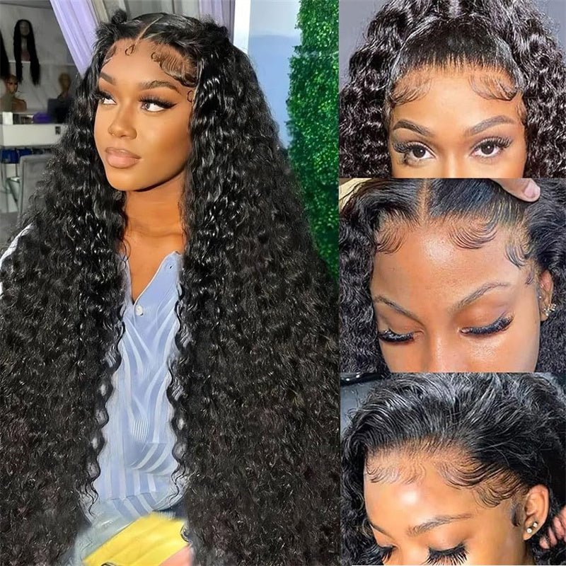 6x6 Wear and Go Glueless Wigs Pre Plucked Deep Wave Lace Front Wigs Human Hair for Women - Perismoda Hair