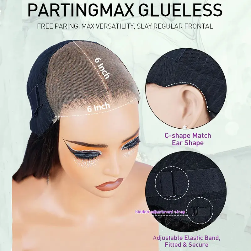 Perismoda Highlight Wig 7X5 Deep Wave Brown With Blonde Color Ready To Go Wig