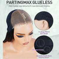 Perismoda Highlight Wig 7X5 Deep Wave Brown With Blonde Color Ready To Go Wig