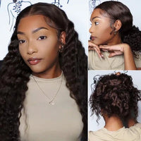 Perismoda Hair #4 Dark Brown Invisible Strap 360 Drawstring 100% human hair Lace wig Bleached Knot Pre-Cut Lace Water Wave Wig