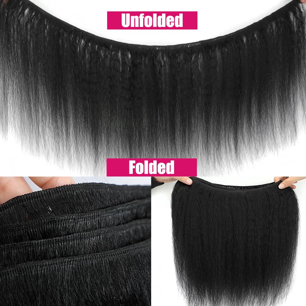 Perismoda Kinky Straight Bundles 12A 100% Unprocessed Virgin Human Hair 3 Bundles