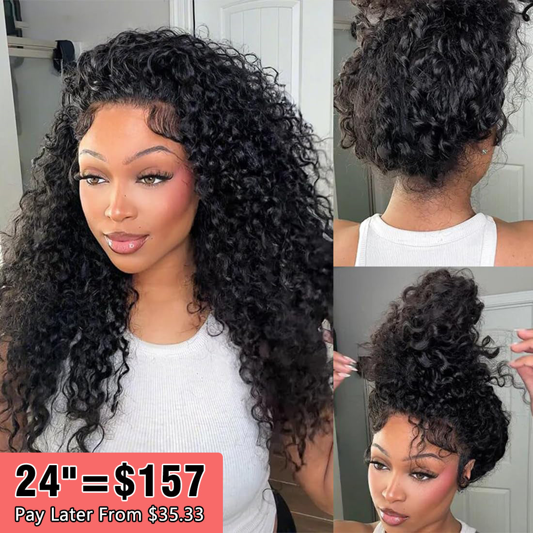 Perismoda Hair Invisible Strap 360 Lace Bleached Knot Pre-Cut Lace Deep Wave Wig