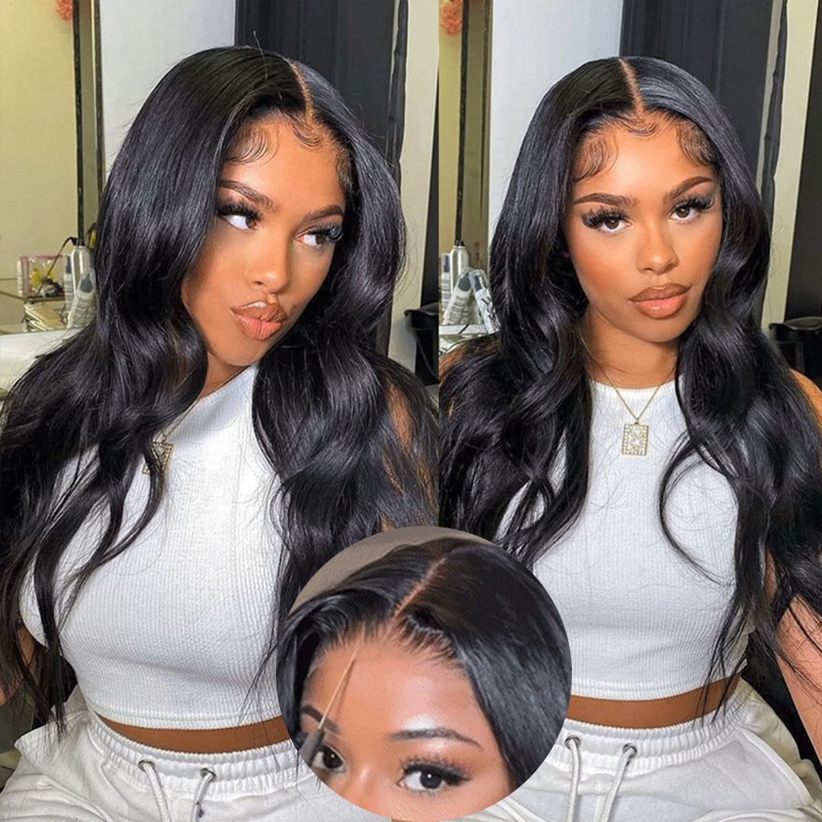 Perismoda Pre-Cut Lace Body Wave 5x5 Glueless Lace Wigs Body Wave Human Hair