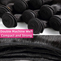 Perismoda Loose Deep Wave Human Hair 3 Bundles Natural Black Color 100% Unprocessed Brazilian Virgin Hair