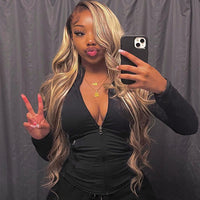 Perismoda Brown Wig With Blonde Highlights P27/613 Wig 13X4 Lace Front