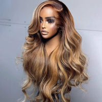Perismoda 4/27 Highlight Body Wave Wig 13x4 Lace Front Wig