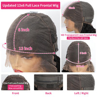 Perismoda 13x6 Lace Front Wigs Deep Wave Natural Black Human Hair 180% Density HD Lace Wigs Pre Plucked