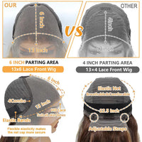 Perismoda Highlight Brown and blonde hair 13x6 Body Wave Lace Frontal