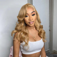Perismoda Honey Blonde Body/Deep Wave 13x4 Pre Everything Lace Front Wigs Human Hair