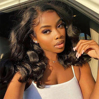 Perismoda Loose Body Wave Short Bob Wig Pre Plucked 13*4 Lace Human Hair Wig Beginner Friendly