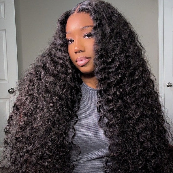 Perismoda 300% Density Luxury Deep Wave Virgin Human Hair Transparent HD 13X4 Lace Front Wig Pre-Plucked Hairline