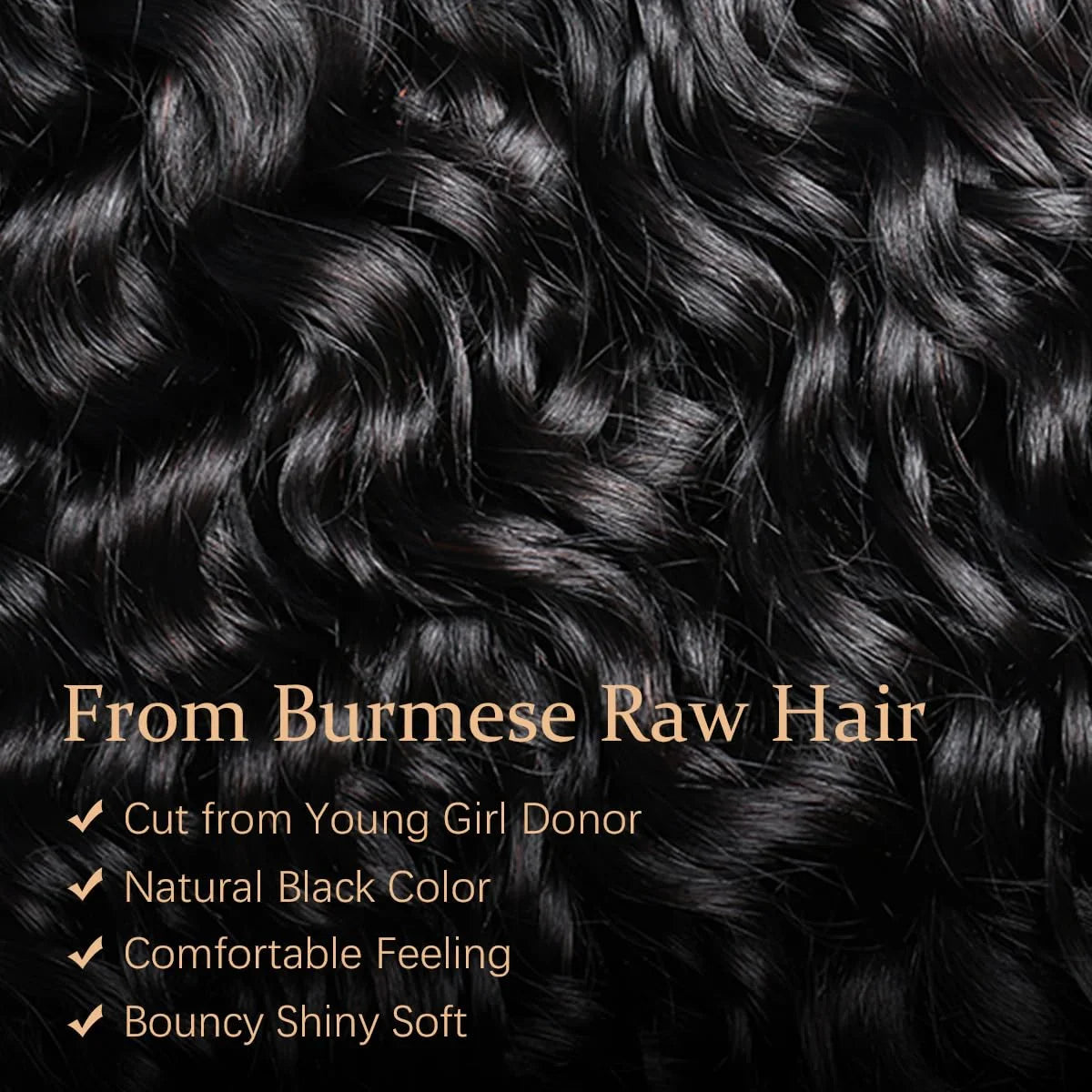 Perismoda 3 Pc/Pack Burmese Curly Human Hair 3 Bundles With Twist Out Ends Human Hair