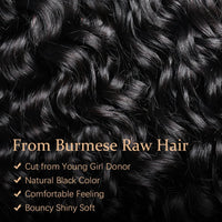 Perismoda 3 Pc/Pack Burmese Curly Human Hair 3 Bundles With Twist Out Ends Human Hair