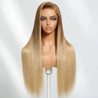 Perismoda Ready to go Ombre Golden Blonde Straight Pre-bleached invisible knots 7x5 Glueless Lace Wig