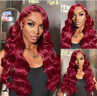 Perismoda Body Wave 4x4 Lace Closure Wig 99J Colored Wigs HD Transparent 5x5 6x6 Human Hair Wig