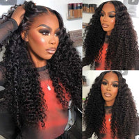 Perismoda 13x6 Lace Front Wigs Deep Wave Natural Black Human Hair 180% Density HD Lace Wigs Pre Plucked
