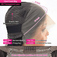 Perismoda color#4 Dark Brown Straight 13x4 Transparent Front Lace Wig