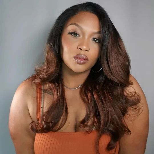 Perismoda Ombre Black Brown T1B/4 Invisi Strap 360 Lace Frontal Glueless Bleach Knots Body Wave Human Hair Wig