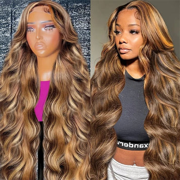 Perismoda P4/27 Highlight Wig Body Wave 13x6 HD Transparent Lace Front Human Hair Wigs