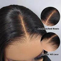Perismoda 7x5 Pre-Cut Pre-Bleached Body Wave Glueless Lace Wig Human Hair 180% Density Pre Plucked