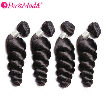 Peruvian Loose Wave 4 Bundles Virgin Human Hair Extensions
