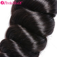 Peruvian Loose Wave Virgin Hair 3 Bundles Natural Black
