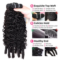 Perismoda Burmese Curly Hair 3 Bundles With 5x5 Lace Closure Brazilian Human Hair