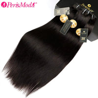 Perismoda Straight Human Hair 3 Bundles Remy Indian Hair Extension