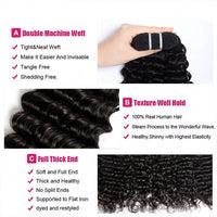 Malaysian Virgin Human Hair Deep Wave 3 Bundles