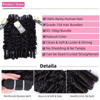 Perismoda Burmese Curly Hair 3 Bundles With 5x5 Lace Closure Brazilian Human Hair