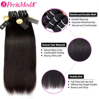 Perismoda Straight Human Hair 3 Bundles Remy Indian Hair Extension