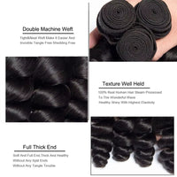 Perismoda Hair Indian 3 Bundles Deep Wave Hair Weave