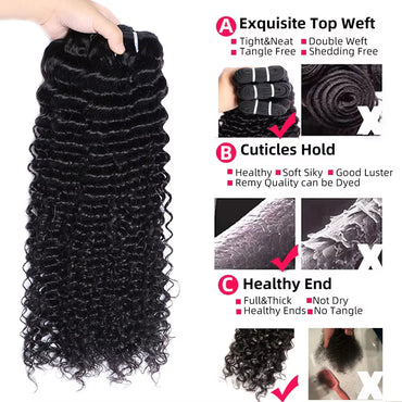 Malaysian Virgin Human Hair Deep Wave 3 Bundles