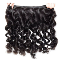 Loose Wave Bundles Brazilian Hair 3 Bundles with 4x4 Lace Closure