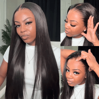 Ready Go Glueless Silky Straight 5X5 Lace Closure Human Hair Wigs Beginner Friendly
