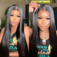 Ready Go Glueless Silky Straight 5X5 Lace Closure Human Hair Wigs Beginner Friendly
