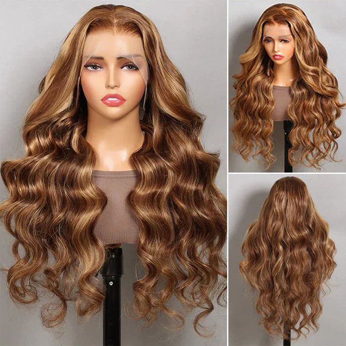 Perismoda 4/27 Highlight Body Wave Wig 13x4 Lace Front Wig