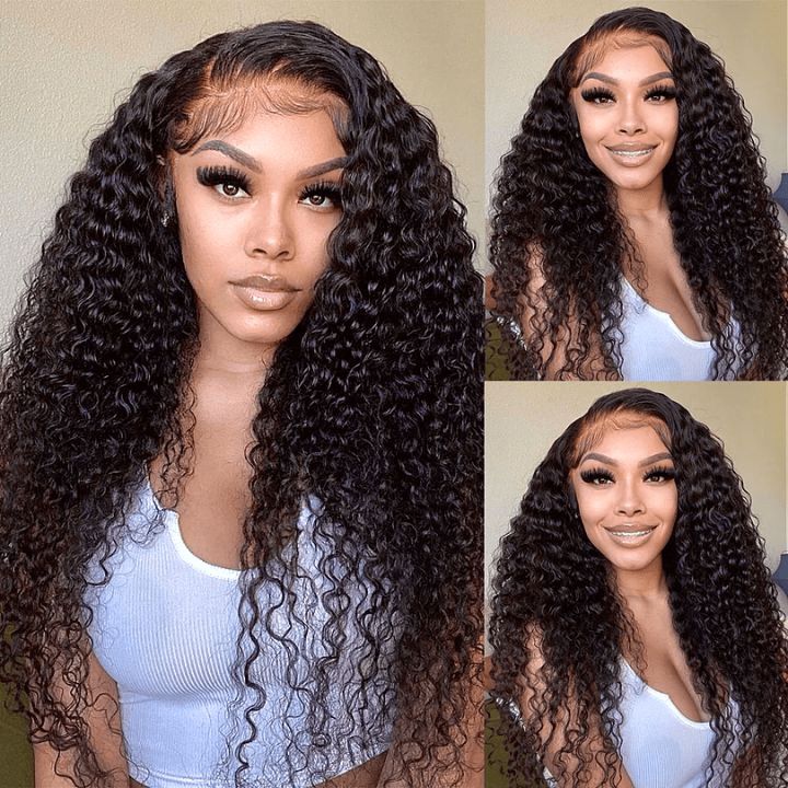 Perismoda Kinky Curly 7x5 Ready To Go Invisible Knot Glueless HD Lace Human Hair Wigs
