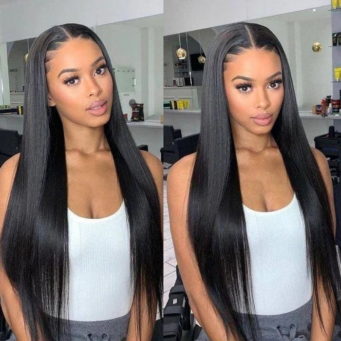 Perismoda 13x4 Lace Front Wigs Brazilian Straight Human Hair 180% Hair Density For Black Women