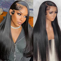 Perismoda 13x4 Lace Front Wigs Brazilian Straight Human Hair 180% Hair Density For Black Women