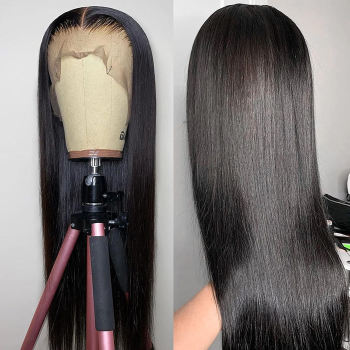 Perismoda 13x4 Lace Front Wigs Brazilian Straight Human Hair 180% Hair Density For Black Women