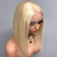 Perismoda 613 Blonde Short Bob Wigs Straight Human Hair 13x4 Lace Front Bob Wigs For Women