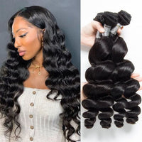 Perismoda Hair Indian 3 Bundles Loose Wave Hair Weave