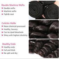 Perismoda Hair Indian 3 Bundles Loose Wave Hair Weave