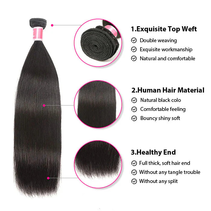 Malaysian 1 Bundle Virgin Hair Nature Black Silky Straight Hair - Perismoda Hair