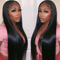 Perismoda Peruvian 13x4 Lace Front Wig for Black Women Natural Black Silky Straight Hair Wig