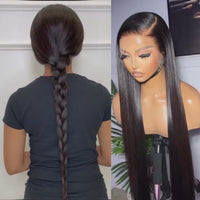 Perismoda Peruvian 13x4 Lace Front Wig for Black Women Natural Black Silky Straight Hair Wig